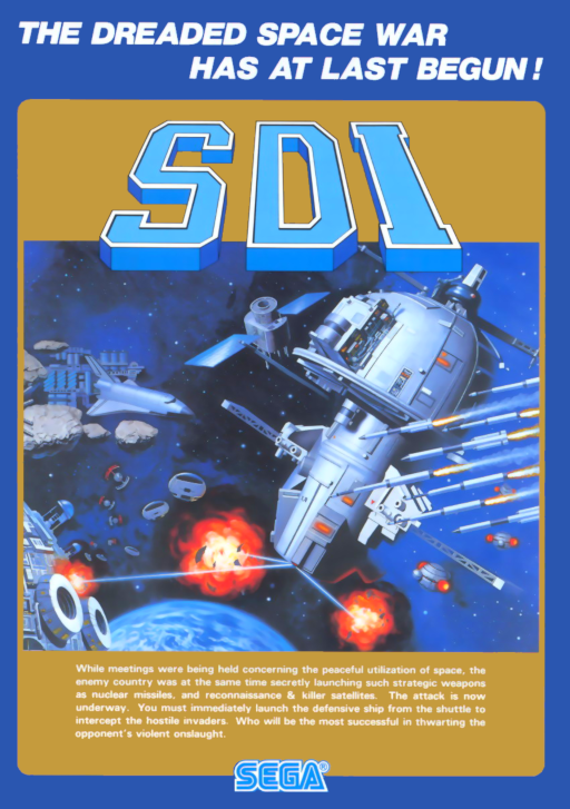 SDI - Strategic Defense Initiative (Japan, newer, System 16A, FD1089B 317-0027) Game Cover